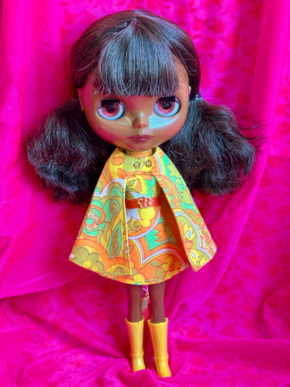 Groovin' Mod Vintage Dress & Cape Set