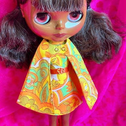 Groovin' Mod Vintage Dress & Cape Set