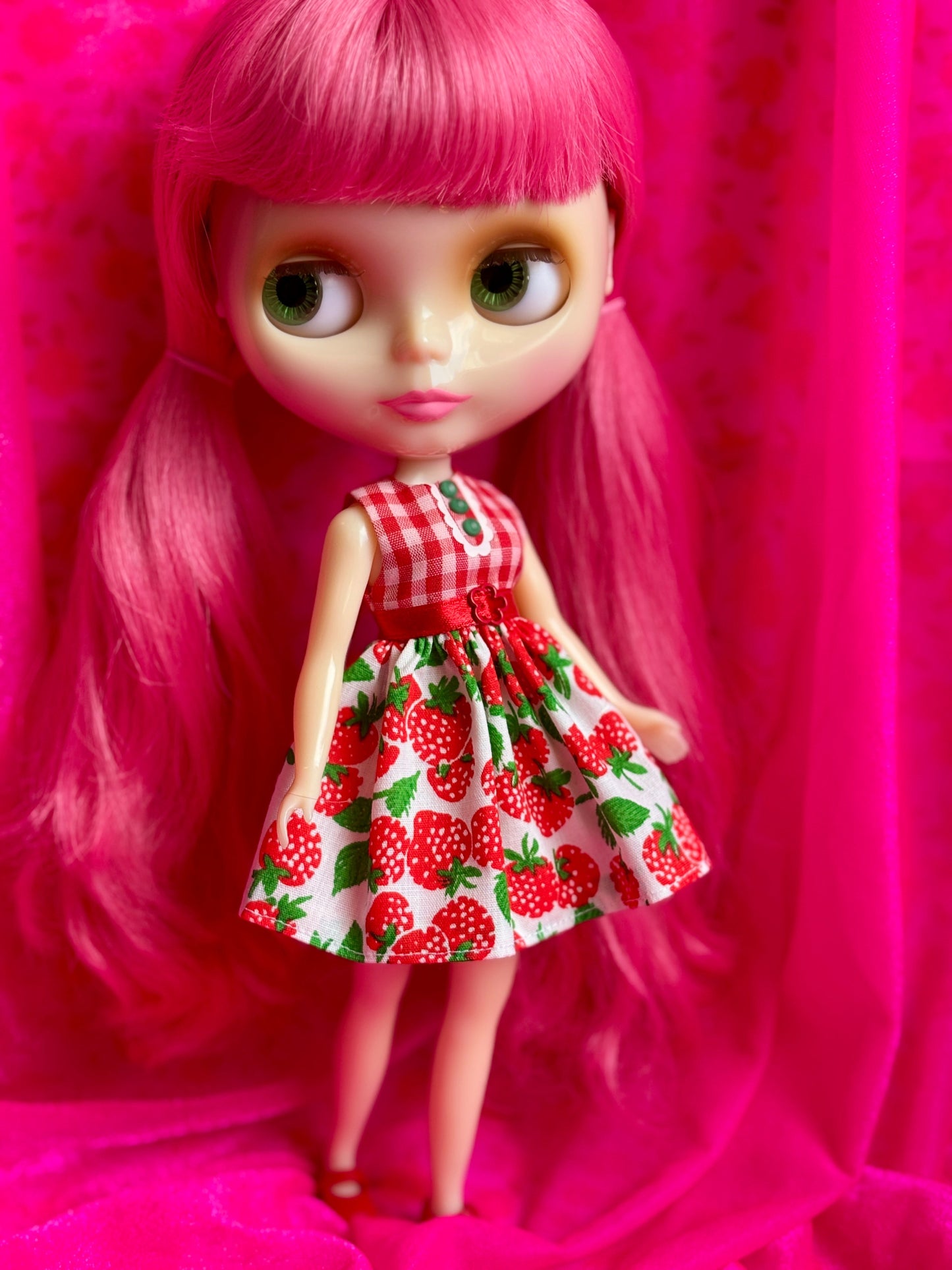 Strawberry Picnic Retro Flare Dress
