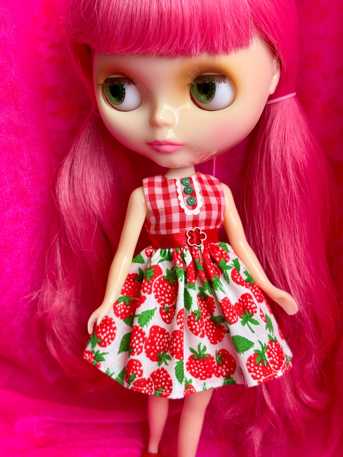 Strawberry Picnic Retro Flare Dress