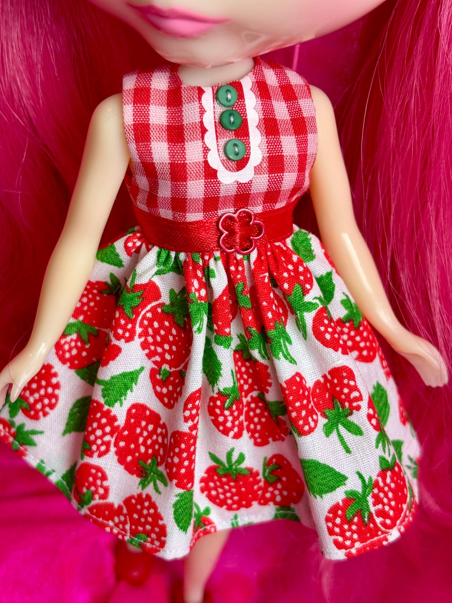 Strawberry Picnic Retro Flare Dress