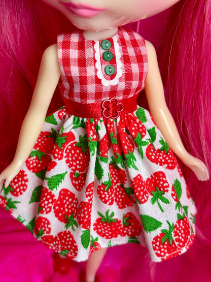 Strawberry Picnic Retro Flare Dress