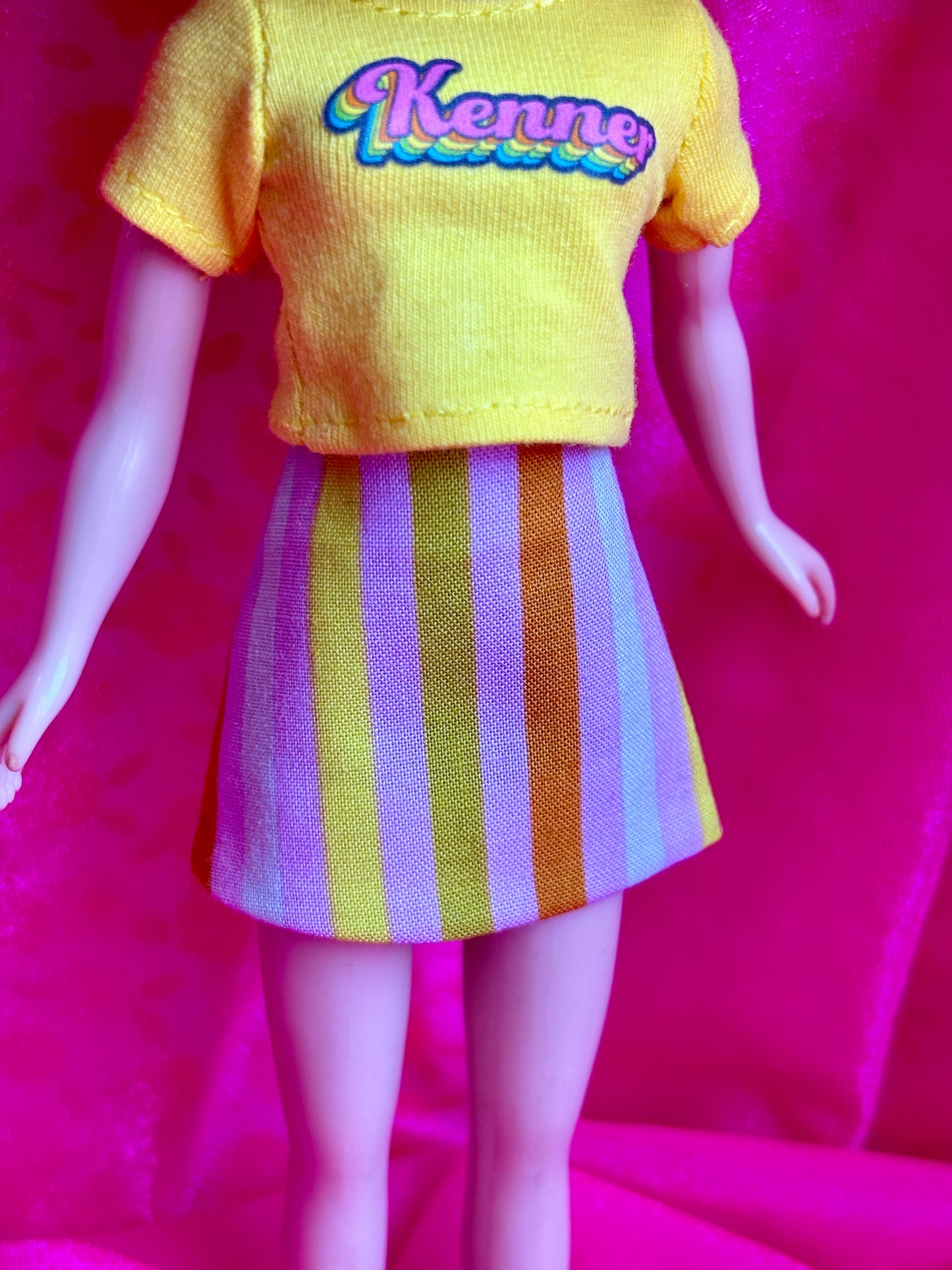 Sassy Stripes Purple Mod Mini Skirt