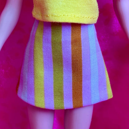 Sassy Stripes Purple Mod Mini Skirt