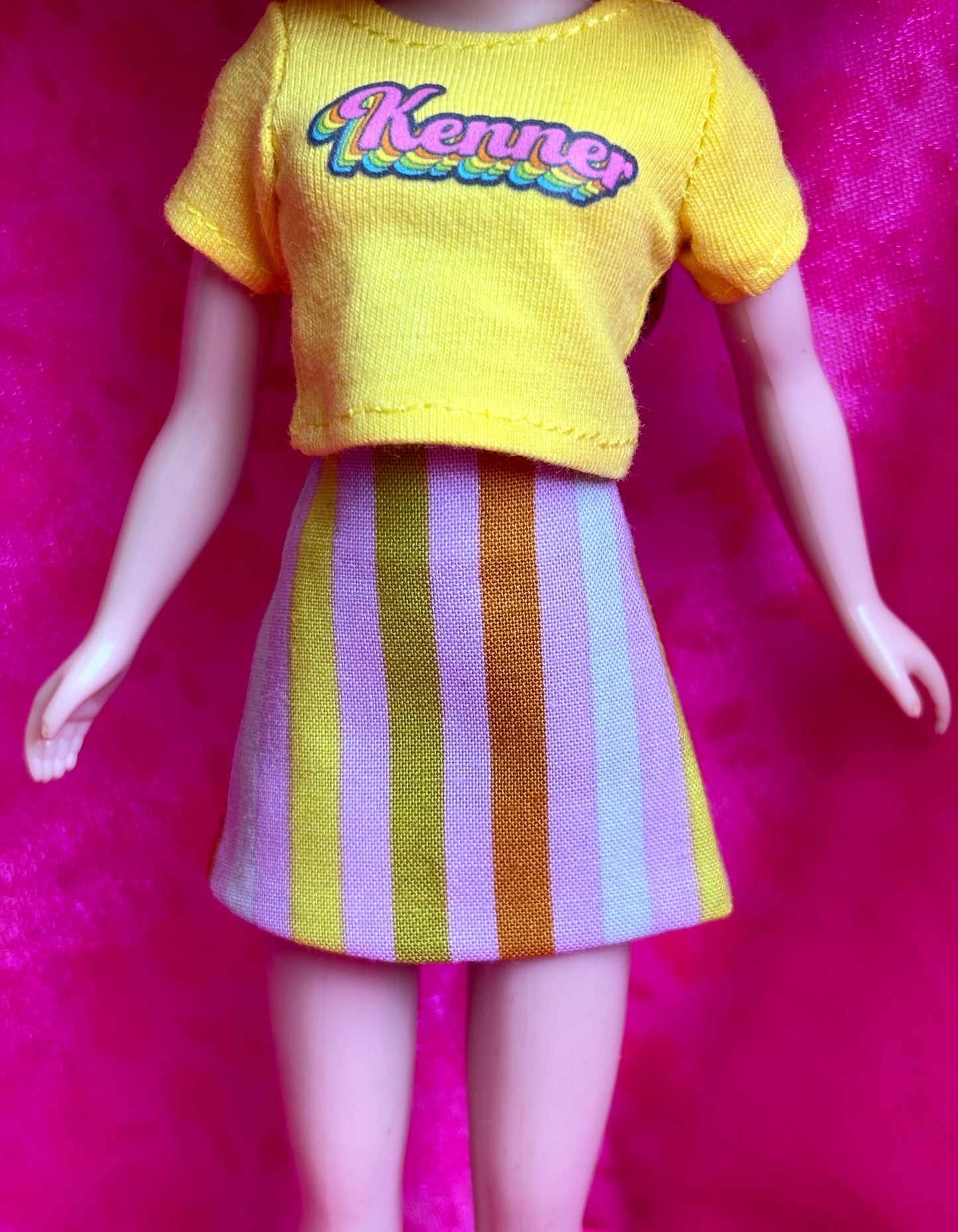 Sassy Stripes Purple Mod Mini Skirt