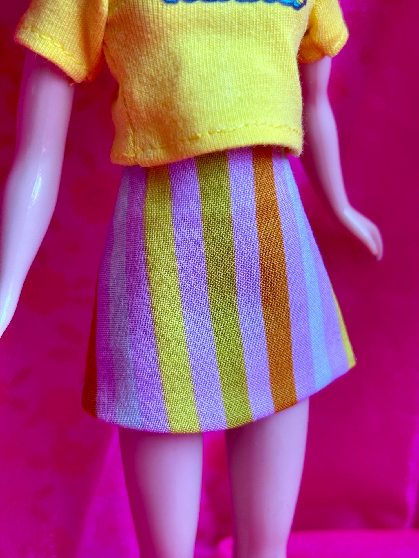 Sassy Stripes Purple Mod Mini Skirt