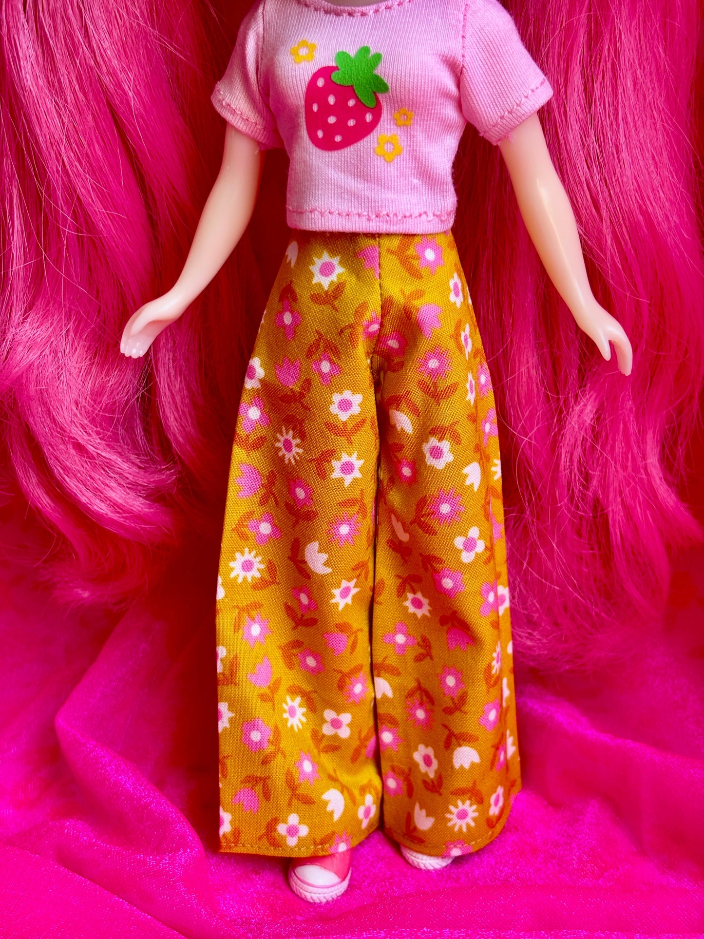 Golden Flower Fields Wide Leg Pants