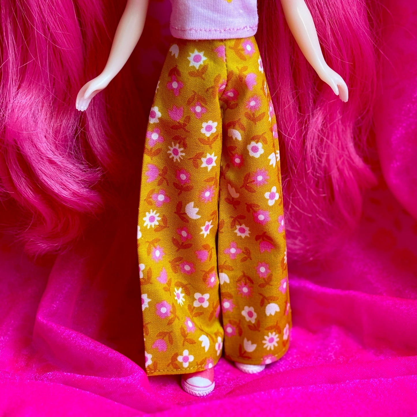 Golden Flower Fields Wide Leg Pants