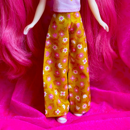 Golden Flower Fields Wide Leg Pants