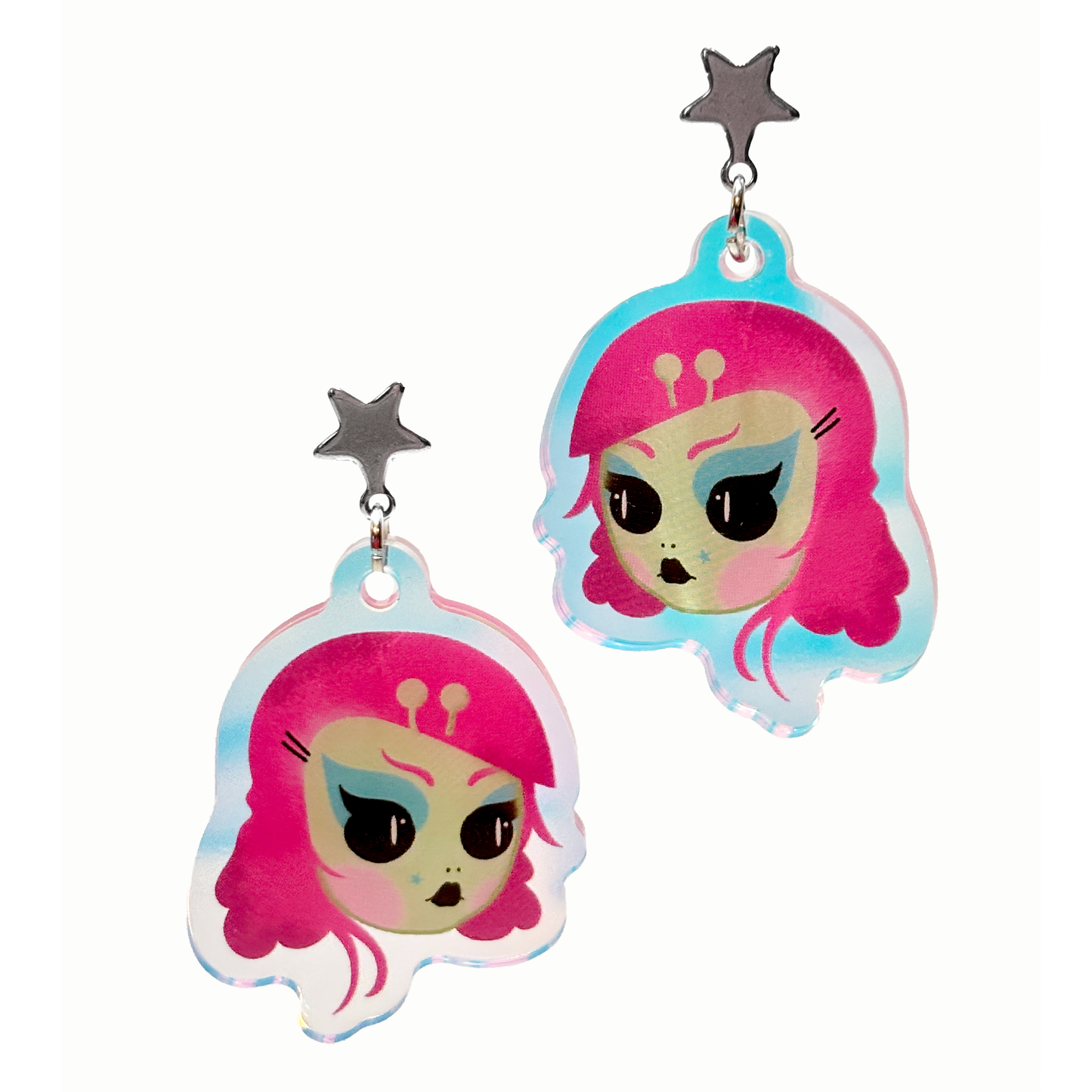 Space Babe Alien Blythe Earrings