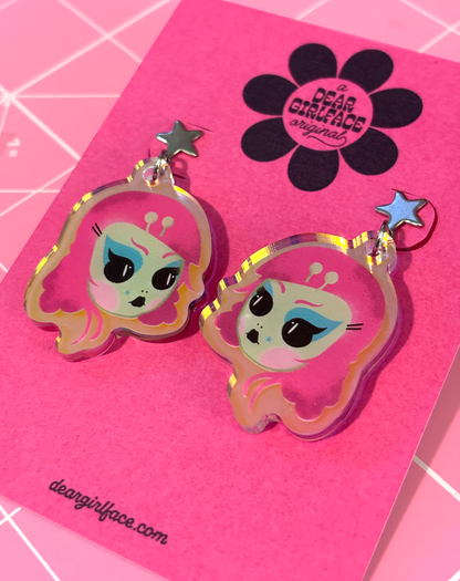 Space Babe Alien Blythe Earrings
