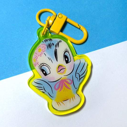 Bluebird Cutie Acrylic Bag Charm