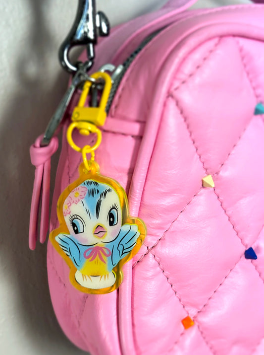 Bluebird Cutie Acrylic Bag Charm