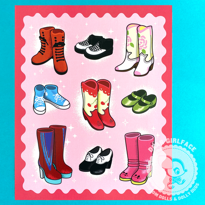 A Doll Can Never Have Too Many Shoes / Blythe Inspired 8x10 Art Print