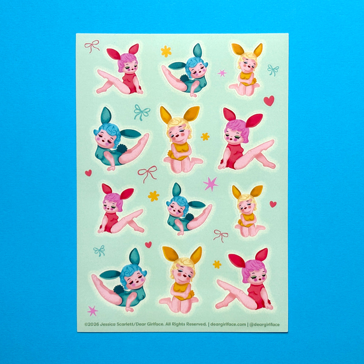 Bunny Girls Sticker Sheet