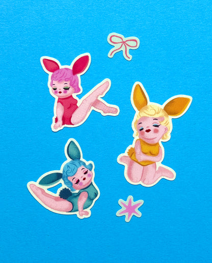 Bunny Girls Sticker Sheet