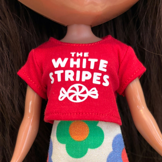 Sugar Never Tasted So Good Red Crop Tee for Blythe