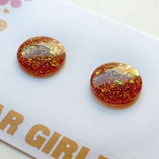 Copper Sunrise / Glitter Resin Blythe Eye Chips