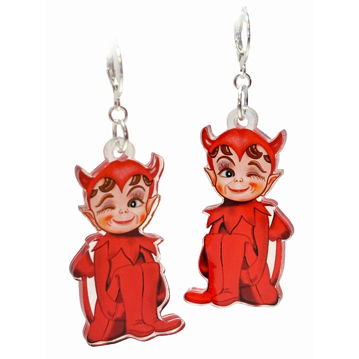 Lil Devil Kneehugger Acrylic Earrings