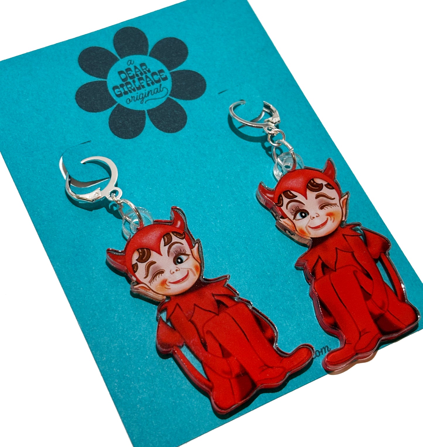 Lil Devil Kneehugger Acrylic Earrings
