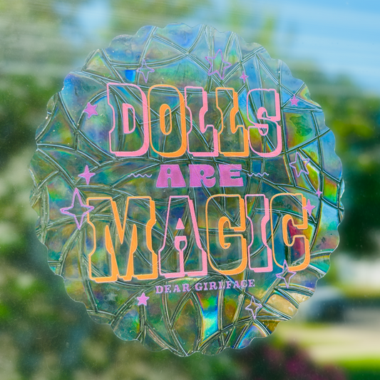Dolls Are Magic Rainbow Suncatcher Decal