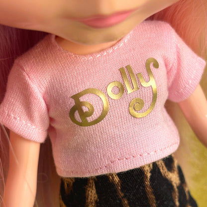Dolly Pink Crop Tee for Blythe