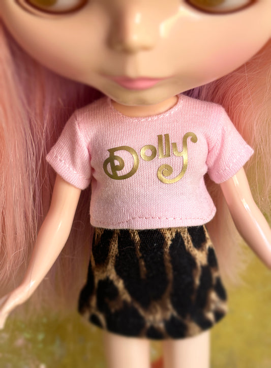 Dolly Pink Crop Tee for Blythe
