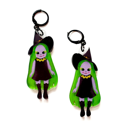 Emerald The Enchanting Witch Acrylic Earrings