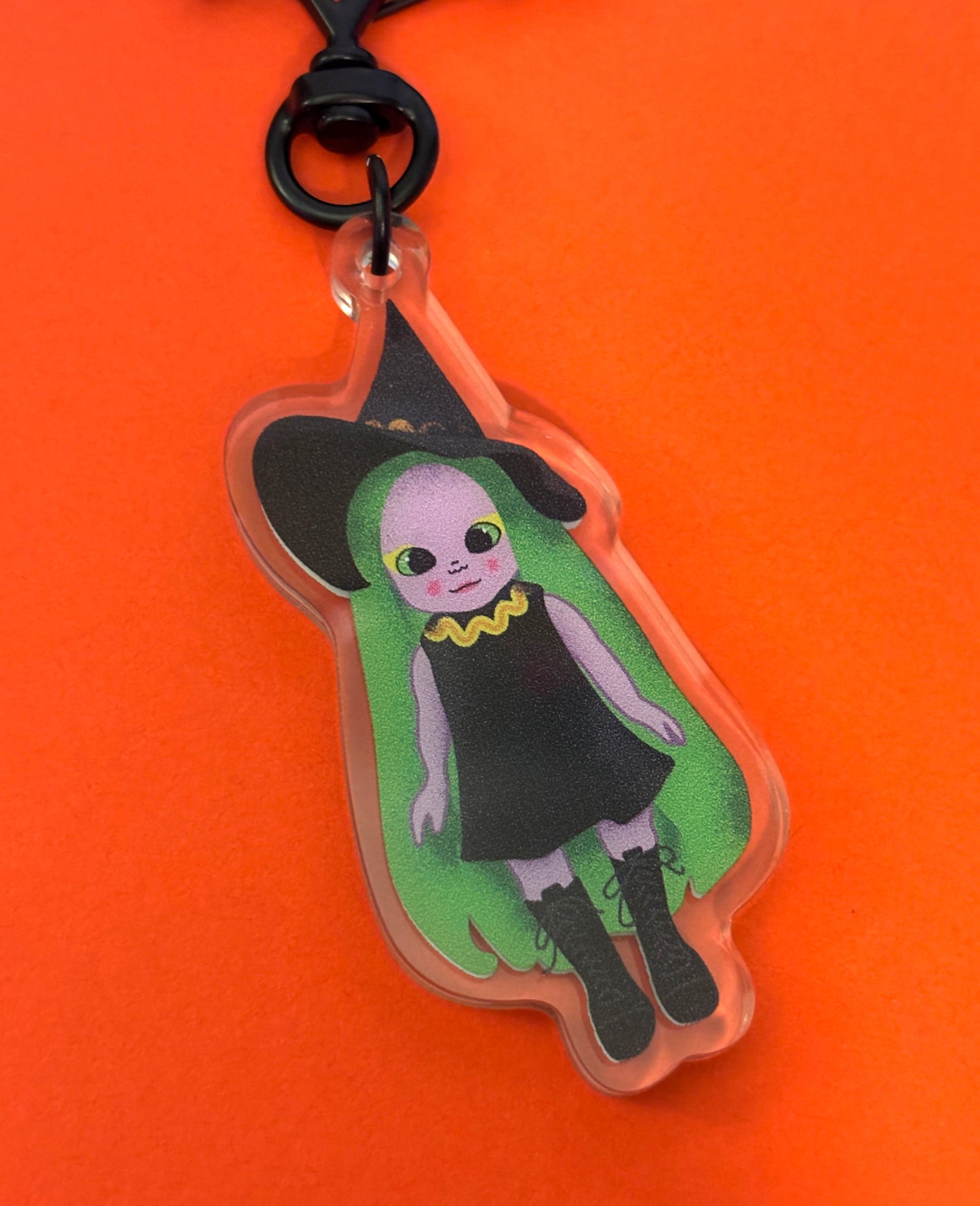 Emerald The Enchanted Witch Doll Acrylic Bag Charm