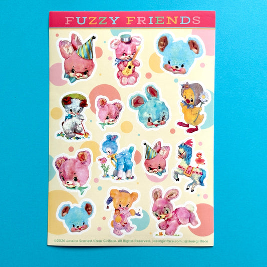 Fuzzy Friends Sticker Sheet