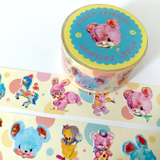 Fuzzy Friends Wide Washi Tape