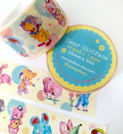 Fuzzy Friends Wide Washi Tape