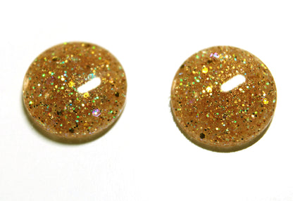 Golden Ticket / Gold Glitter Resin Blythe Eye Chips