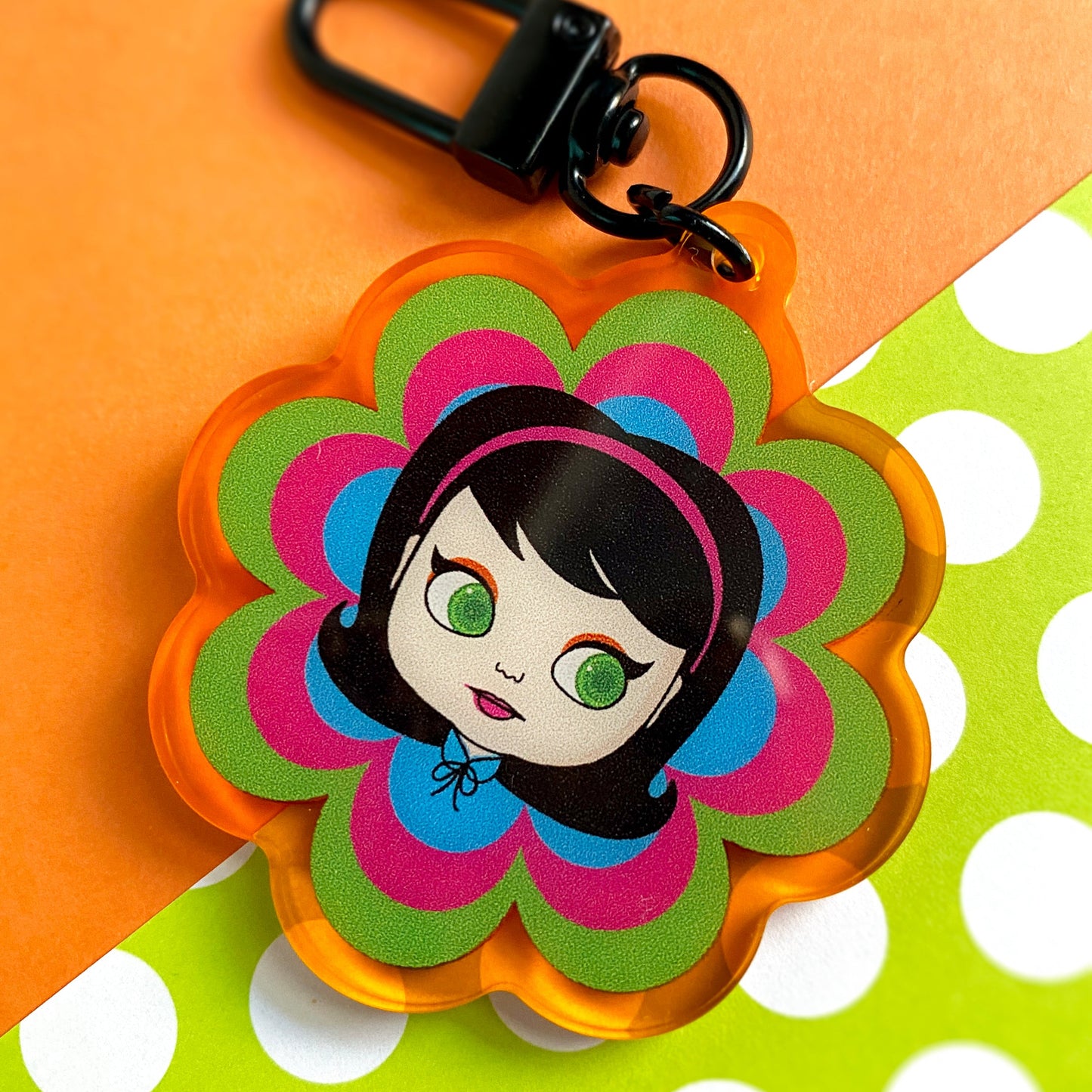 Bloomin' Goldie Acrylic Bag Charm