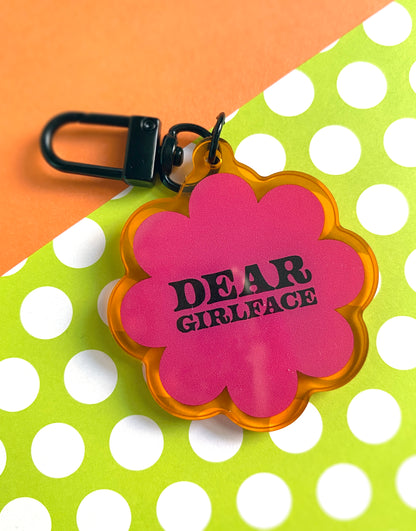 Bloomin' Goldie Acrylic Bag Charm