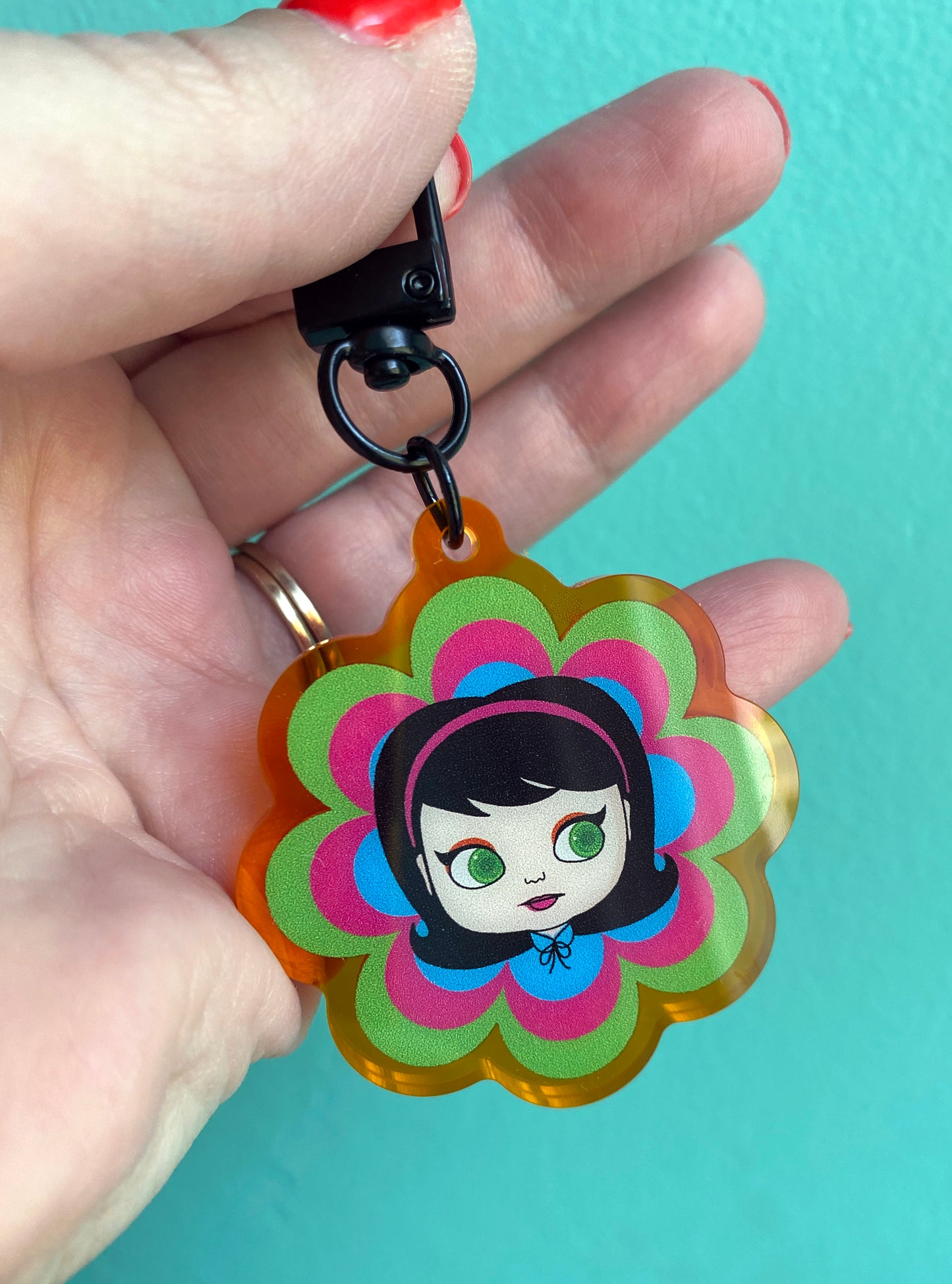 Bloomin' Goldie Acrylic Bag Charm