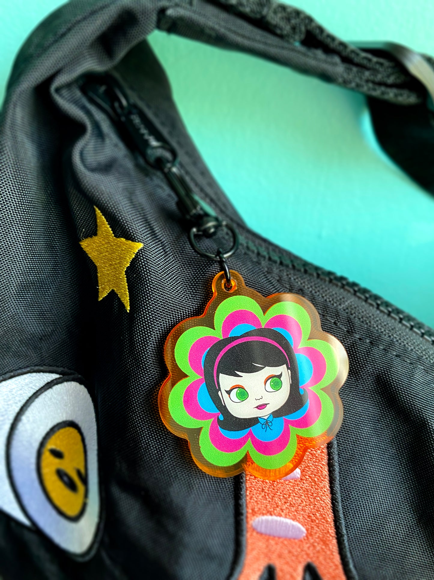 Bloomin' Goldie Acrylic Bag Charm
