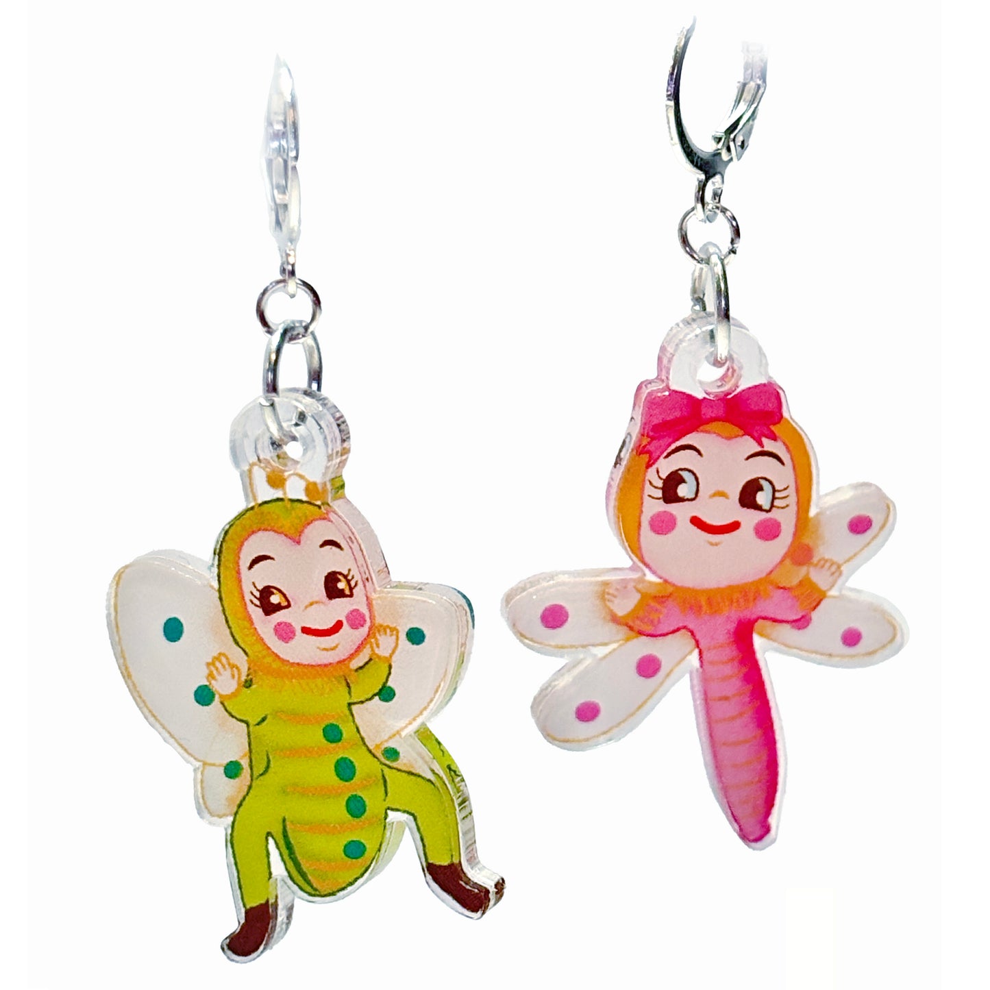 Happy Bugs Acrylic Earrings