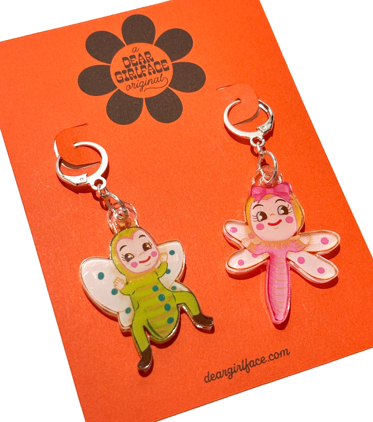 Happy Bugs Acrylic Earrings