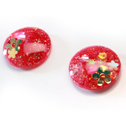 Tropical Punch / Glitter Resin Blythe Eye Chips