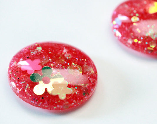 Tropical Punch / Glitter Resin Blythe Eye Chips