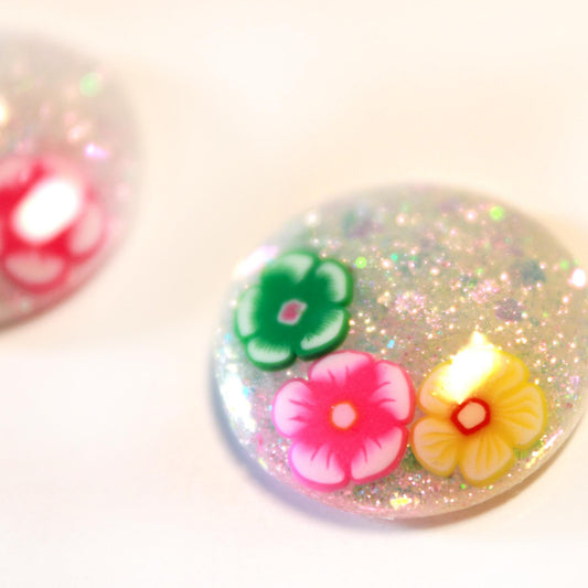 Positively De-Lei-tful / Flower Glitter Resin Blythe Eye Chips