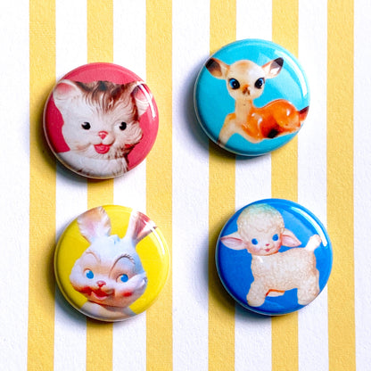 Kitsch Animals 1" Pins
