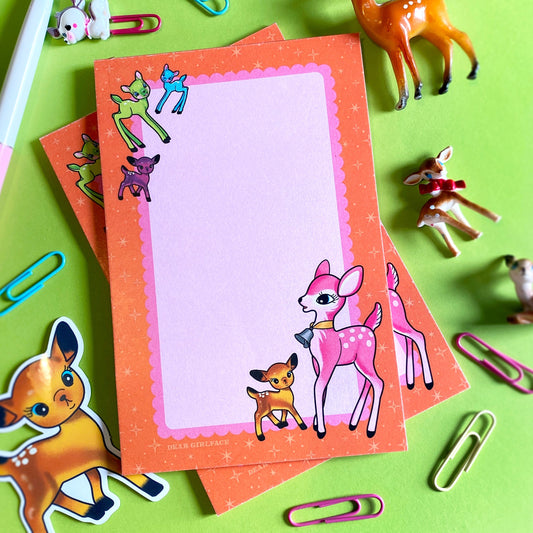 Kitsch Deer 4x6 Paper Notepad