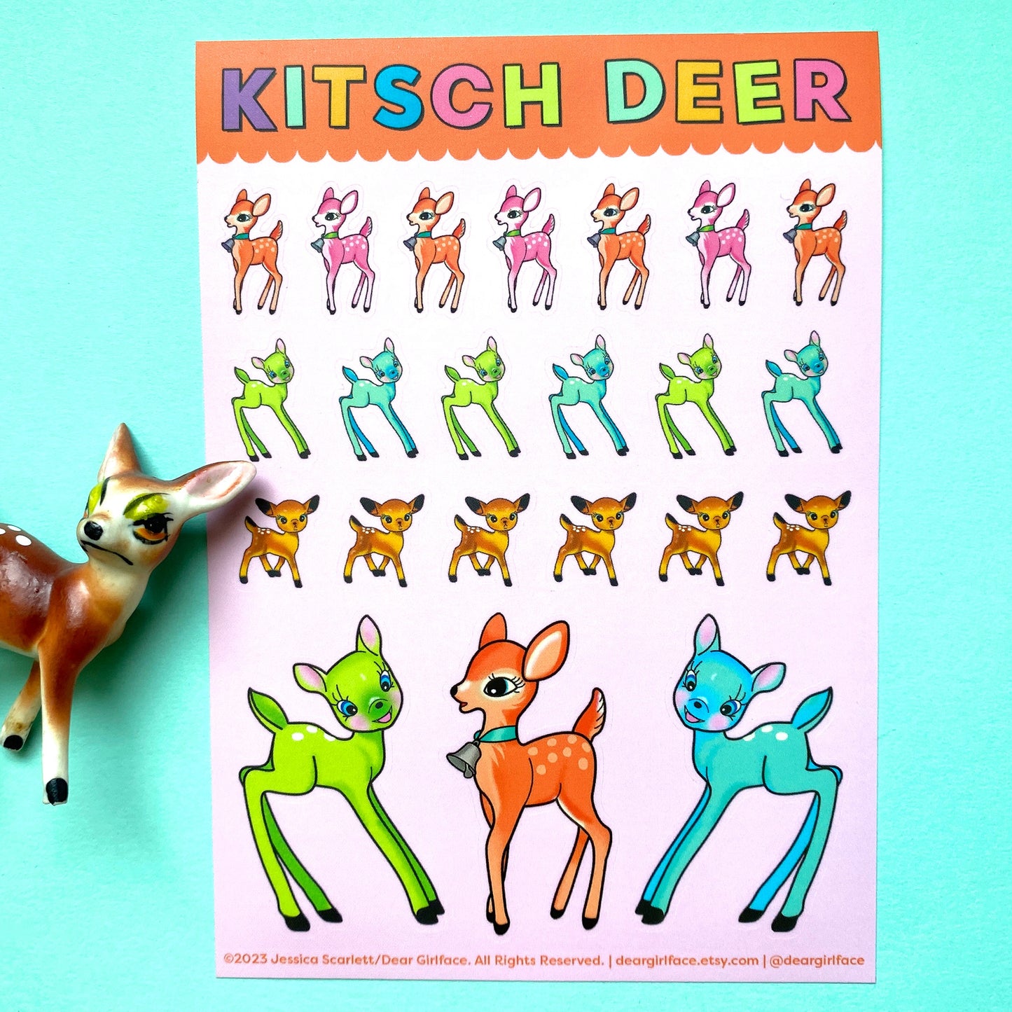 Kitsch Deer Sticker Sheet