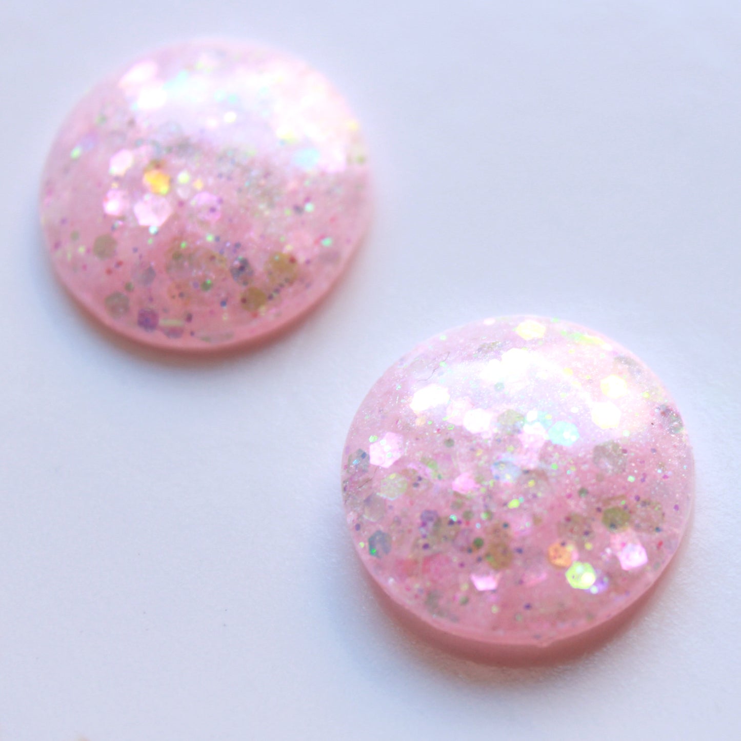 Rose Quartz Magic / Glitter Resin Blythe Eye Chips