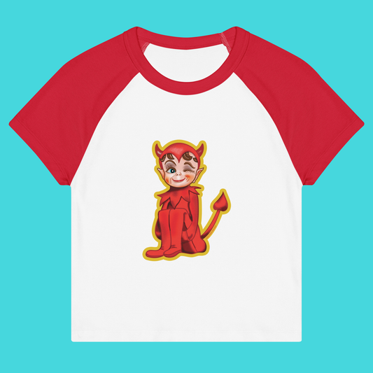 Lil' Devil Raglan Baby Tee
