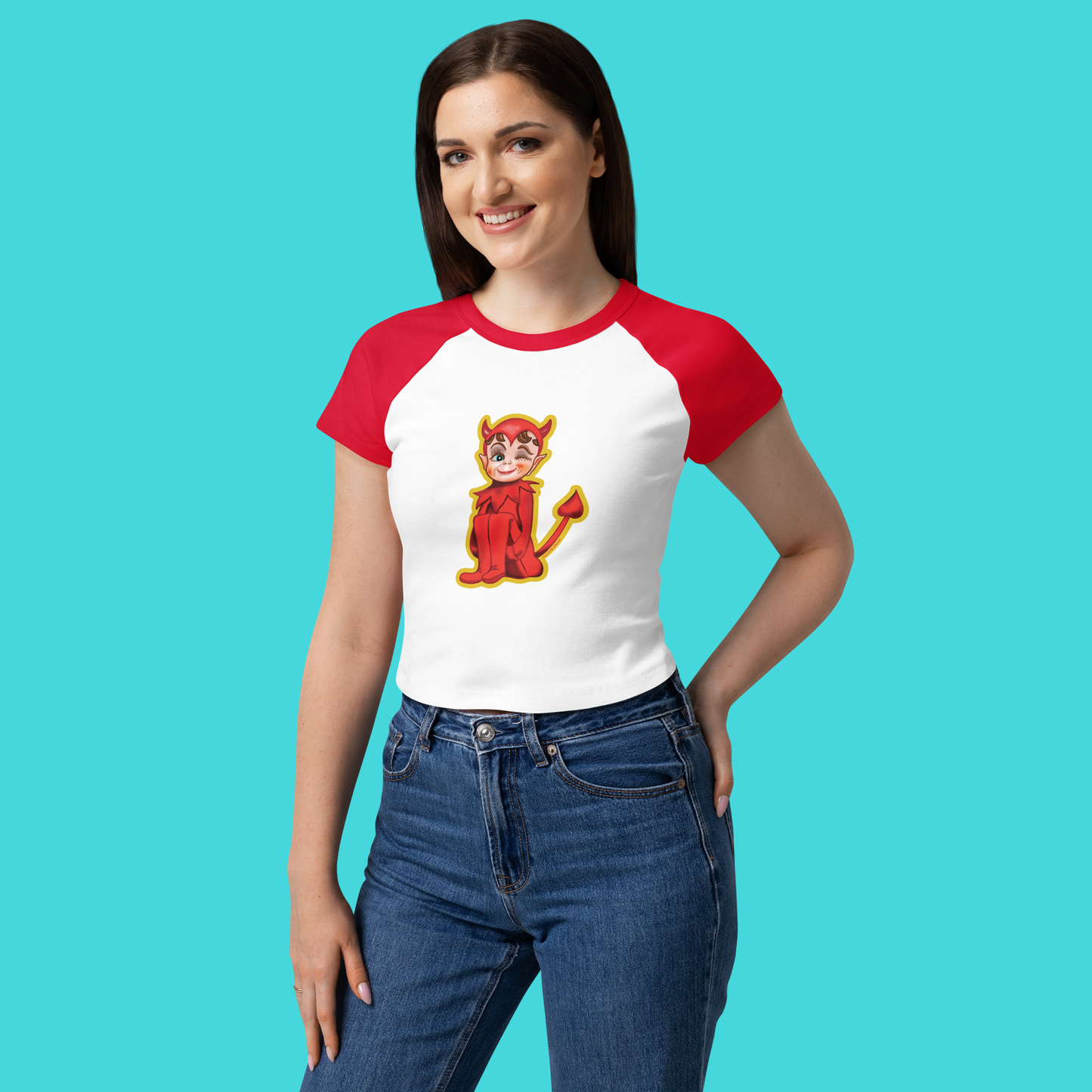 Lil' Devil Raglan Baby Tee