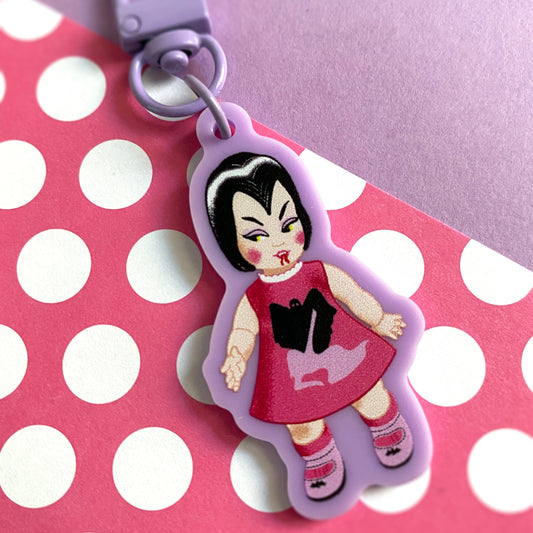 Lil' Vampy Doll Acrylic Bag Charm