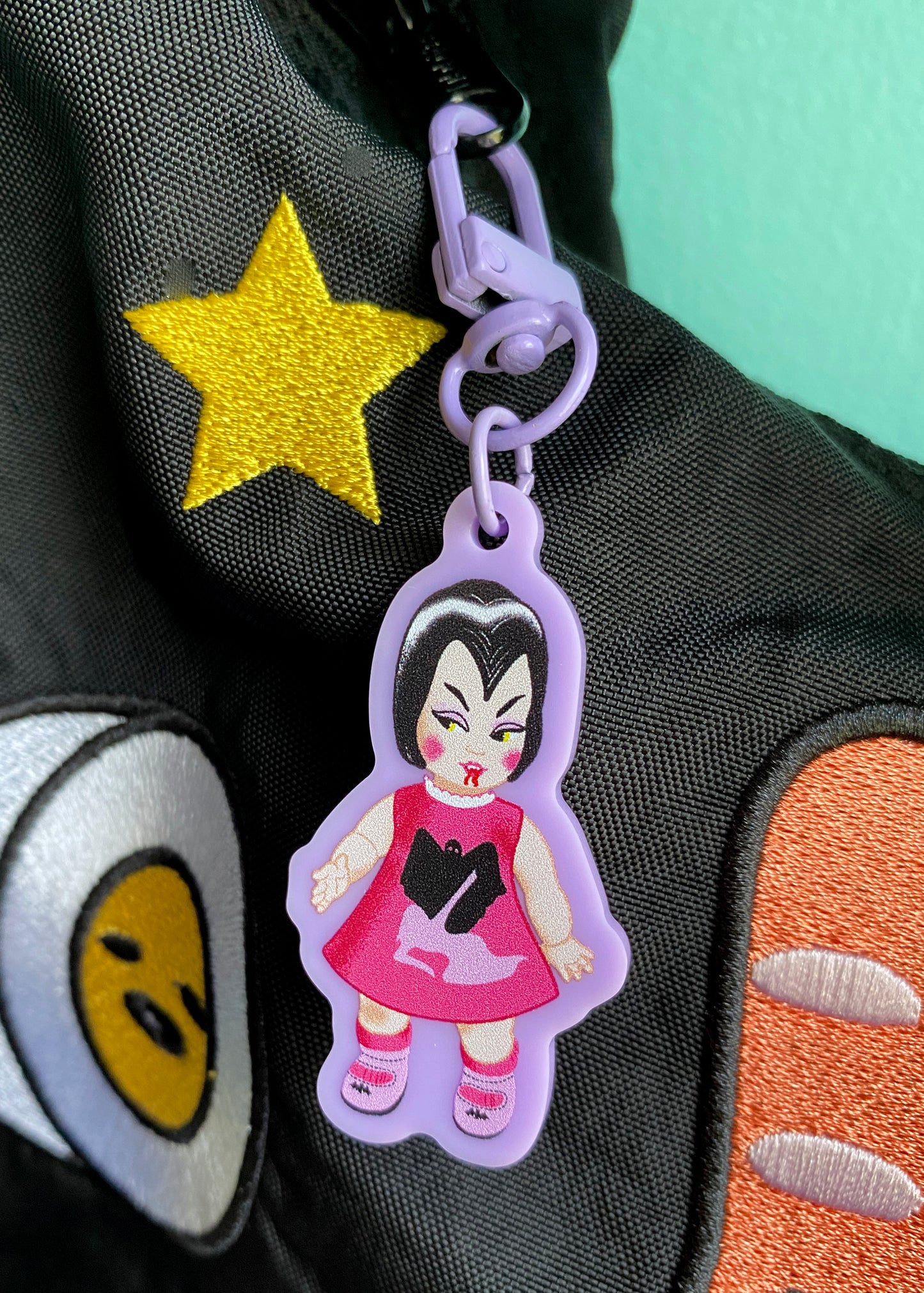 Lil' Vampy Doll Acrylic Bag Charm
